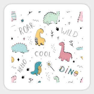 Cute dinasour rawr Sticker